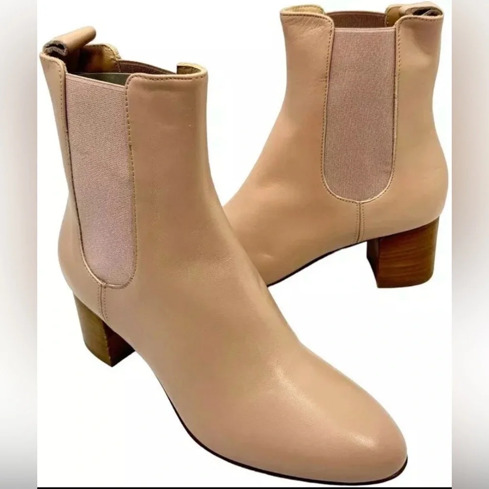 Kahmune London Mika Bootie In Khaki Size 40 NWOB